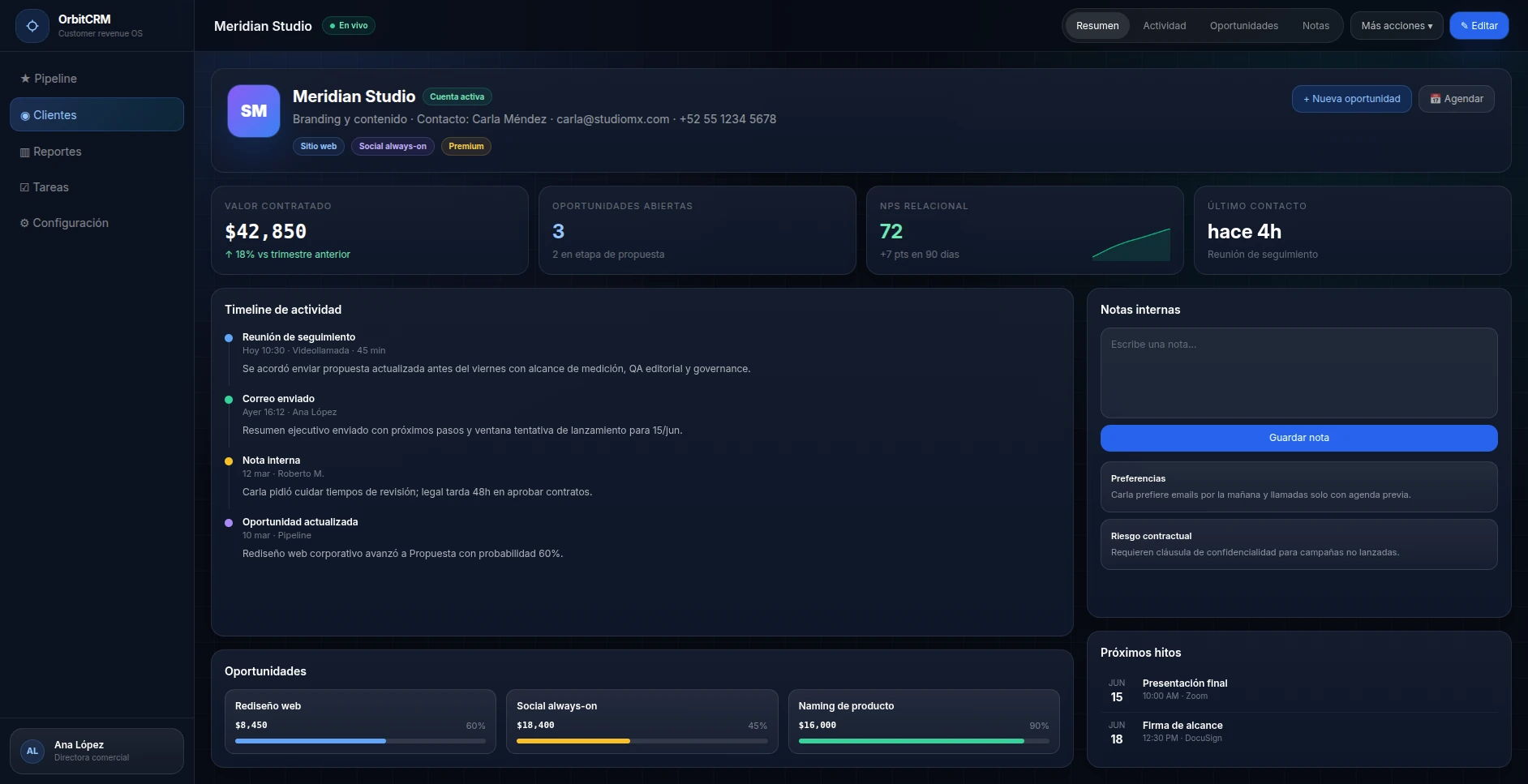 OrbitCRM - solución 2